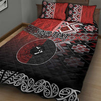Personalised Aotearoa and Tonga Together Quilt Bed Set Manaia and Tongan Tribal Cross - Taniko and Ngatu Art Tattoo