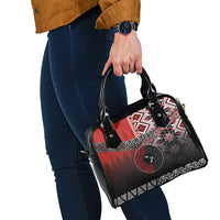 Personalised Aotearoa and Tonga Together Shoulder Handbag Manaia and Tongan Tribal Cross - Taniko and Ngatu Art Tattoo