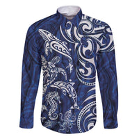 New Zealand Connecting with Seas Family Matching Mermaid Dress and Hawaiian Shirt Maori Tribal and Sea Animals Tattoo - White Glass Style