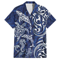 New Zealand Connecting with Seas Family Matching Off Shoulder Maxi Dress and Hawaiian Shirt Maori Tribal and Sea Animals Tattoo - White Glass Style