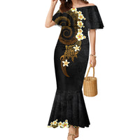 Polynesian Spiral Tribal Tattoo Mermaid Dress Golden Color LT03 Women Yellow - Polynesian Pride
