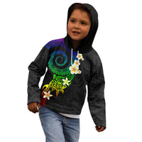 Polynesian Spiral Tribal Tattoo Kid Hoodie Fanciful Color