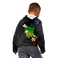 Polynesian Spiral Tribal Tattoo Kid Hoodie Fanciful Color
