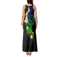 Polynesian Spiral Tribal Tattoo Tank Maxi Dress Fanciful Color LT03 - Polynesian Pride