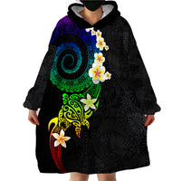 Polynesian Spiral Tribal Tattoo Wearable Blanket Hoodie Fanciful Color LT03 - Polynesian Pride