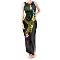 Polynesian Spiral Tribal Tattoo Tank Maxi Dress Reggae Color LT03 Women Reggae - Polynesian Pride