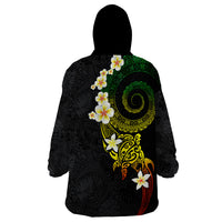 Polynesian Spiral Tribal Tattoo Wearable Blanket Hoodie Reggae Color LT03 - Polynesian Pride