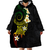Polynesian Spiral Tribal Tattoo Wearable Blanket Hoodie Reggae Color LT03 - Polynesian Pride
