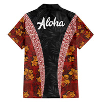 Hawaii Lei and Hibiscus Flowers Tribal Hawaiian Shirt Patchwork Abstract Vintage LT03 - Polynesian Pride