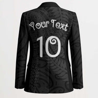 Aotearoa Volleyball Custom Blazer Silver Ferns and Maori Tribal Black LT03 - Polynesian Pride