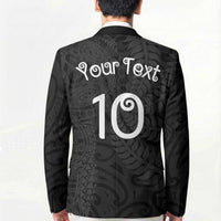 Aotearoa Volleyball Custom Blazer Silver Ferns and Maori Tribal Black LT03 - Polynesian Pride