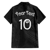 Aotearoa Volleyball Custom Hawaiian Shirt Silver Ferns and Maori Tribal Black LT03 - Polynesian Pride