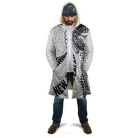 Aotearoa Volleyball Custom Cloak Silver Ferns and Maori Tribal White LT03 - Polynesian Pride