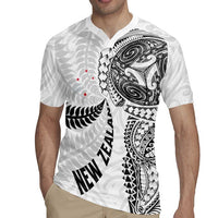 Aotearoa Volleyball Custom Rugby Jersey Silver Ferns and Maori Tribal White LT03 - Polynesian Pride