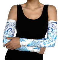 New Zealand Sea Animals Arm Sleeves with Maori Koru Tribal Tattoo and Silver Ferns Galaxy Style