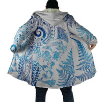 New Zealand Sea Animals Cloak with Maori Koru Tribal Tattoo and Silver Ferns Galaxy Style