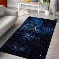 New Zealand New Year-Matariki Area Rug Aotearoa Maori Tattoo Galaxy Sky LT03 - Polynesian Pride