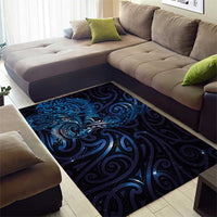 New Zealand New Year-Matariki Area Rug Aotearoa Maori Tattoo Galaxy Sky LT03 - Polynesian Pride