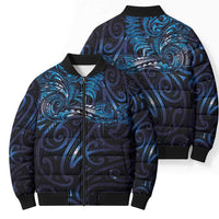 New Zealand New Year-Matariki Bomber Puffer Jacket Aotearoa Maori Tattoo Galaxy Sky LT03 - Polynesian Pride