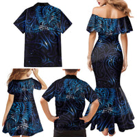 New Zealand New Year-Matariki Family Matching Mermaid Dress and Hawaiian Shirt Aotearoa Maori Tattoo Galaxy Sky