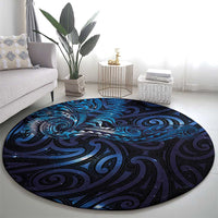New Zealand New Year-Matariki Round Carpet Aotearoa Maori Tattoo Galaxy Sky LT03 - Polynesian Pride