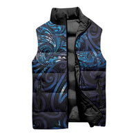 New Zealand New Year-Matariki Sleeveless Puffer Jacket Aotearoa Maori Tattoo Galaxy Sky LT03 - Polynesian Pride