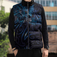 New Zealand New Year-Matariki Sleeveless Puffer Jacket Aotearoa Maori Tattoo Galaxy Sky LT03 - Polynesian Pride