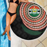 Penama Tribal Tattoo with Namele Leaves Beach Blanket LT03 - Polynesian Pride