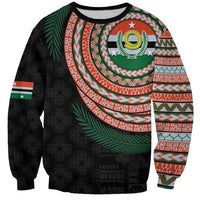 Penama Tribal Tattoo with Namele Leaves Sweatshirt LT03 Unisex Black - Polynesian Pride