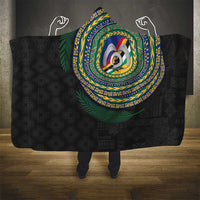 Torba Tribal Tattoo with Namele Leaves Hooded Blanket LT03 - Polynesian Pride