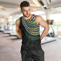 Torba Tribal Tattoo with Namele Leaves Men Tank Top LT03 Black - Polynesian Pride
