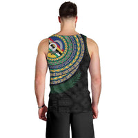 Torba Tribal Tattoo with Namele Leaves Men Tank Top LT03 - Polynesian Pride