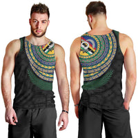 Torba Tribal Tattoo with Namele Leaves Men Tank Top LT03 - Polynesian Pride