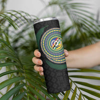 Torba Tribal Tattoo with Namele Leaves Skinny Tumbler