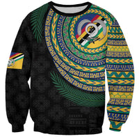 Torba Tribal Tattoo with Namele Leaves Sweatshirt LT03 Unisex Black - Polynesian Pride