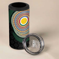 Shefa Tribal Tattoo with Namele Leaves 4 in 1 Can Cooler Tumbler LT03 - Polynesian Pride