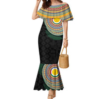 Shefa Tribal Tattoo with Namele Leaves Mermaid Dress