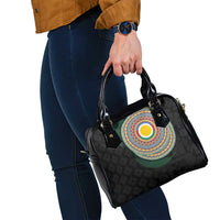 Shefa Tribal Tattoo with Namele Leaves Shoulder Handbag