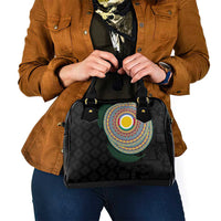 Shefa Tribal Tattoo with Namele Leaves Shoulder Handbag