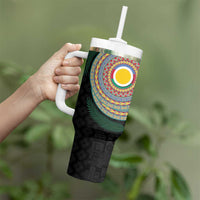 Shefa Tribal Tattoo with Namele Leaves Tumbler With Handle