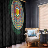 Shefa Tribal Tattoo with Namele Leaves Window Curtain