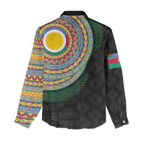 Shefa Tribal Tattoo with Namele Leaves Women Casual Shirt