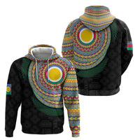 Shefa Tribal Tattoo with Namele Leaves Zip Hoodie