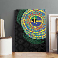 Tafea Tribal Tattoo with Namele Leaves Canvas Wall Art LT03 - Polynesian Pride