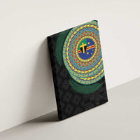 Tafea Tribal Tattoo with Namele Leaves Canvas Wall Art LT03 - Polynesian Pride