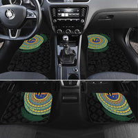 Tafea Tribal Tattoo with Namele Leaves Car Mats LT03 Set 4pcs Black - Polynesian Pride