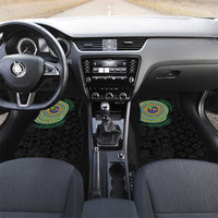 Tafea Tribal Tattoo with Namele Leaves Car Mats LT03 Set 2pcs - Front Black - Polynesian Pride