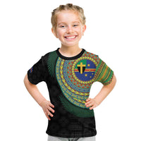 Tafea Tribal Tattoo with Namele Leaves Kid T Shirt