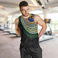 Tafea Tribal Tattoo with Namele Leaves Men Tank Top LT03 Black - Polynesian Pride