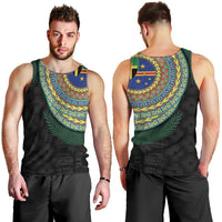 Tafea Tribal Tattoo with Namele Leaves Men Tank Top LT03 - Polynesian Pride